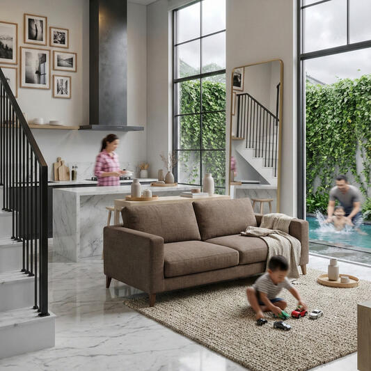 Kitchen &amp; Living Room